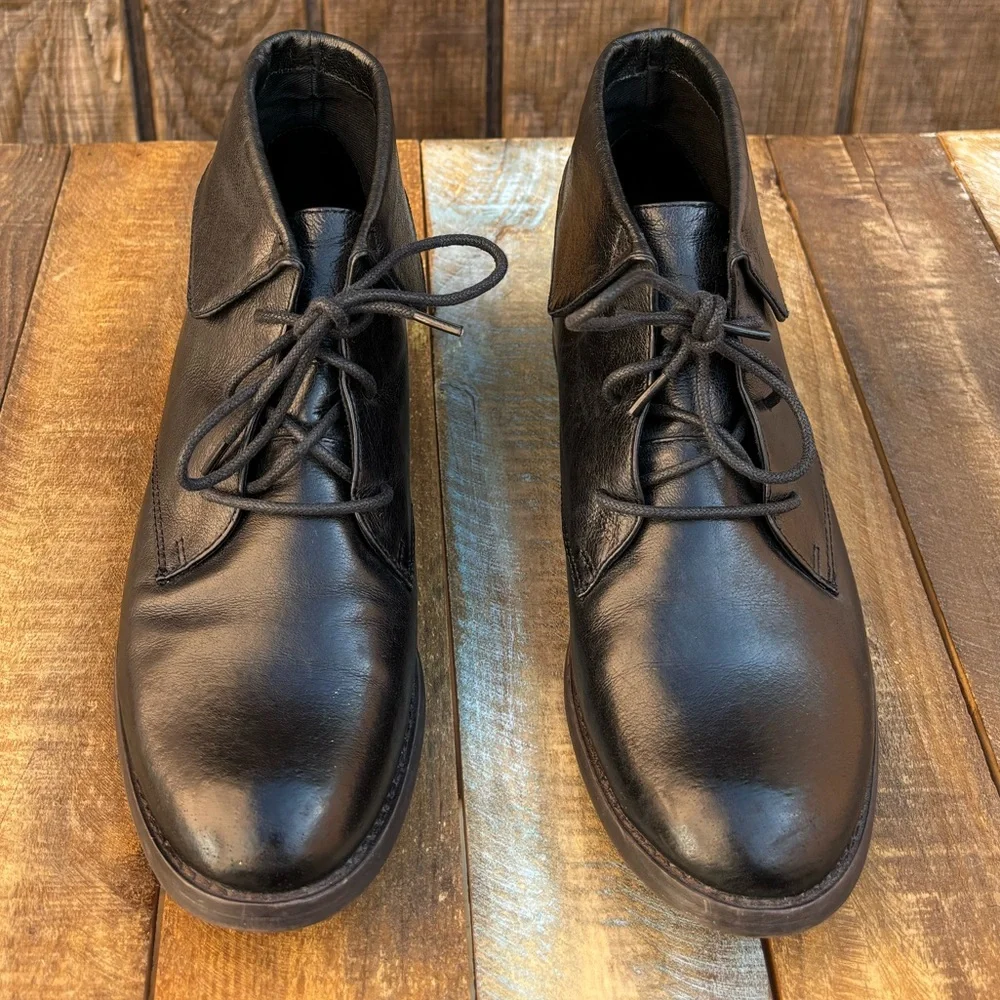 Steve Madden Black Leather Booties